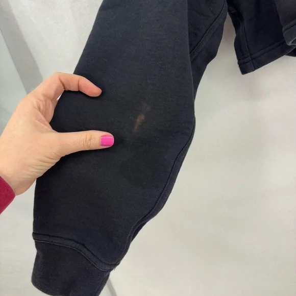 Lululemon All Yours Cropped Hoodie Women’s 6 Black Hooded Sweatshirt Crop - Picture 8 of 11